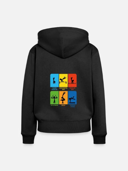 Gymnastiek Heren Gymnastiek Evenementen Gymnasten - Vrouwen Premium Bio ziphoodie - zwart