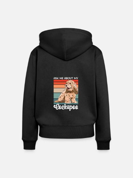 Cockapoo Hund - Frauen Premium Bio Zip Hoodie - Schwarz