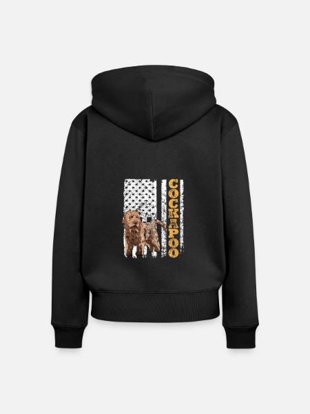 Cockapoo Hund - Frauen Premium Bio Zip Hoodie - Schwarz