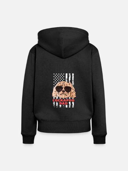 Cockapoo Hund - Frauen Premium Bio Zip Hoodie - Schwarz