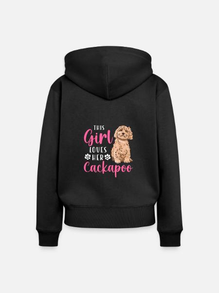 Cockapoo Hund - Frauen Premium Bio Zip Hoodie - Schwarz
