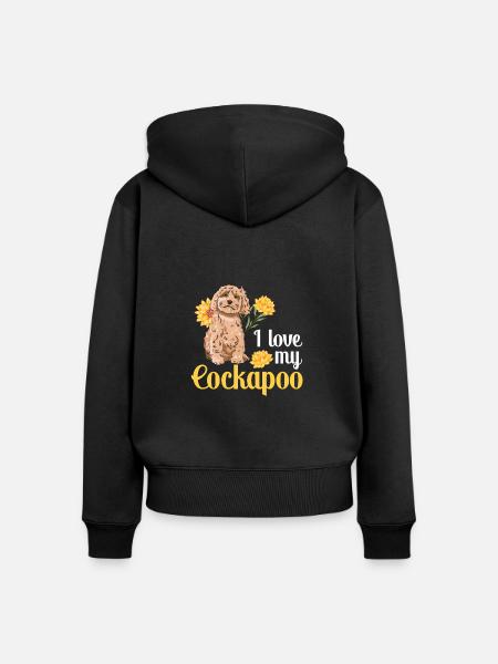 Cockapoo Hund - Frauen Premium Bio Zip Hoodie - Schwarz