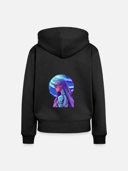 Space Fighter 2 - Frauen Premium Bio Zip Hoodie - Schwarz