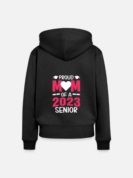 Lustige Stolze Mutter Eines Abschlussgeschenks - Frauen Premium Bio Zip Hoodie - Schwarz