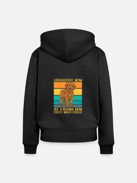 Labradoodle Hund - Frauen Premium Bio Zip Hoodie - Schwarz