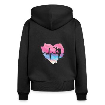 Gymnastique | Gymnastique Gymnastique Filles Femmes - Sweat à capuche zippé Premium bio Femme - noir - Dos - Julia (174cm)