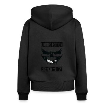 Édition Limitée 2017 - Sweat à capuche zippé Premium bio Femme - noir - Dos - Julia (174cm)