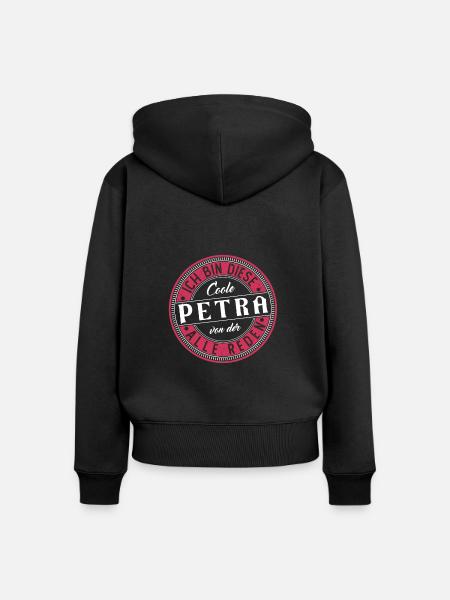 Petra Geschenkidee Geschenk Geburtstag - Frauen Premium Bio Zip Hoodie - Schwarz