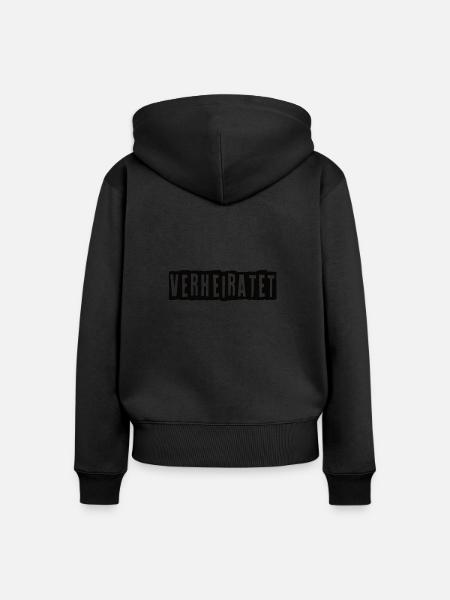 Verheiratet - Frauen Premium Bio Zip Hoodie - Schwarz