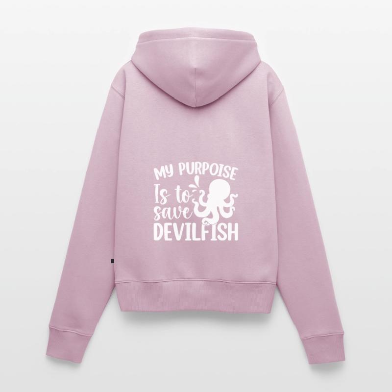 Devilfish Devilfish Women's Premium Organic Zip Hoodie