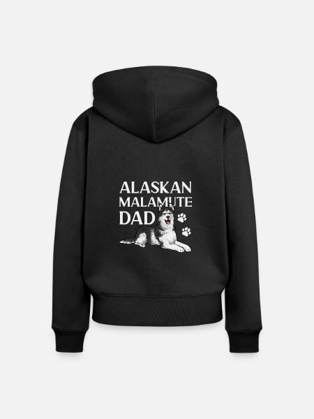 Alaskan Malamute Hund - Frauen Premium Bio Zip Hoodie - Schwarz