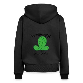 EVJF Future Mariée Enterrement de Vie Jeune Fille - Sweat à capuche zippé Premium bio Femme - noir - Dos - Julia (174cm)