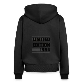Édition limitée 1994 - Sweat à capuche zippé Premium bio Femme - noir - Dos - Julia (174cm)