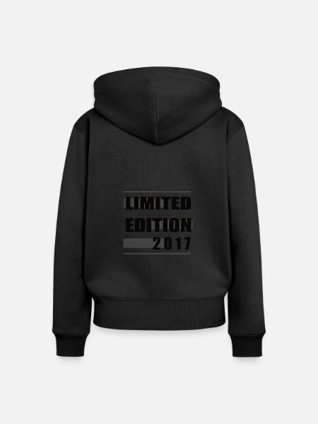 Limited Edition 2017 - Frauen Premium Bio Zip Hoodie - Schwarz