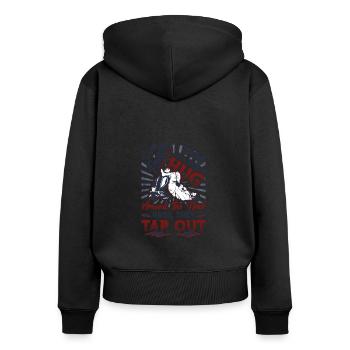 Hug around the neck, Jiu Jitsu - Women's Premium Organic Zip Hoodie - black - Back - Julia (174cm)