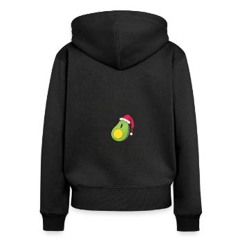 Noël Avocat Keto Fruit Diet Holiday Keto - Sweat à capuche zippé Premium bio Femme - noir - Dos - Julia (174cm)
