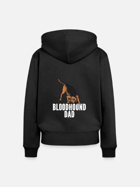 Bloodhound Hund Bluthund - Frauen Premium Bio Zip Hoodie - Schwarz