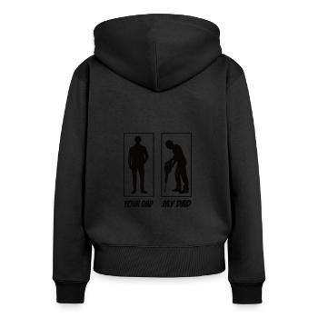 Your Dad My Dad Construction Worker Dad - Women's Premium Organic Zip Hoodie - black - Back - Julia (174cm)