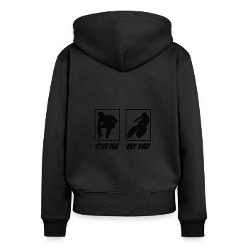 Your Dad My Dad Road Bike Dad - Women's Premium Organic Zip Hoodie - black - Back - Julia (174cm)
