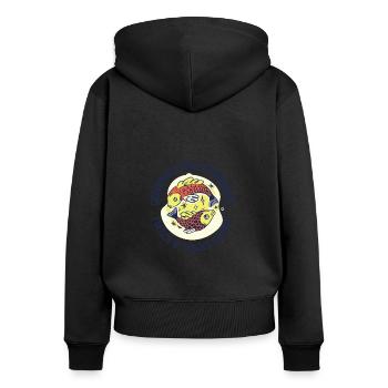Fische Energie Kreativität Astrologie Imagination - Frauen Premium Bio Zip Hoodie - Schwarz - Hinten - Julia (174cm)