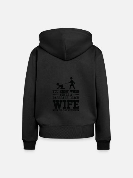 Baseball-Trainerin Ehefrau Berufstätige Mutter - Frauen Premium Bio Zip Hoodie - Schwarz