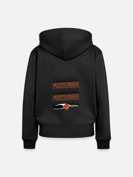 Pickleball-Liebhaber - Frauen Premium Bio Zip Hoodie - Schwarz