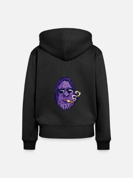 Zigarre Rauchen Zigarren Raucher - Frauen Premium Bio Zip Hoodie - Schwarz