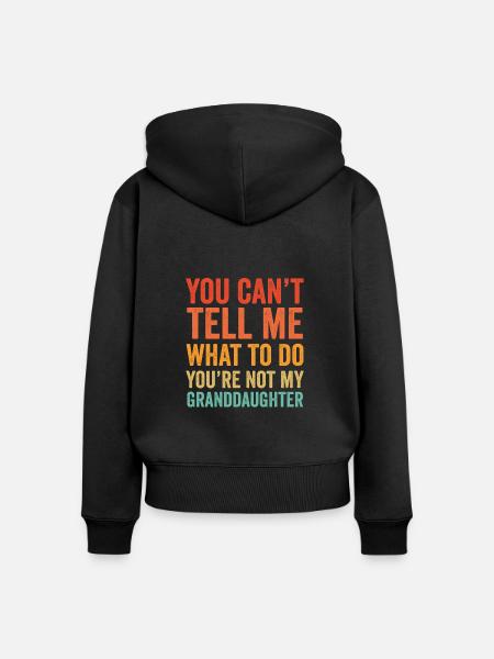 Nicht meine Enkelin - Frauen Premium Bio Zip Hoodie - Schwarz