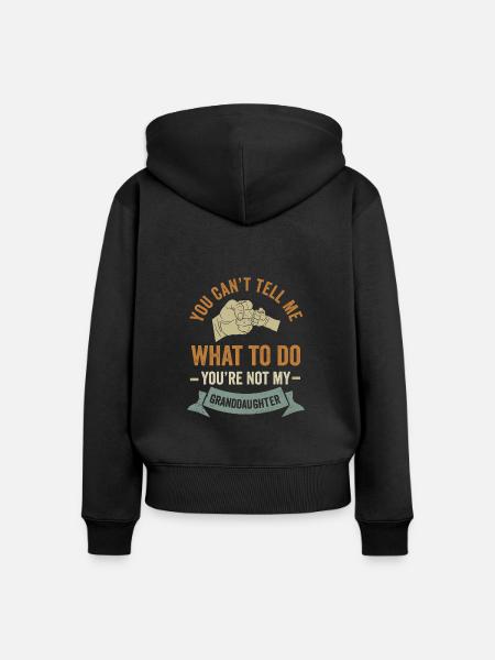 Nicht meine Enkelin - Frauen Premium Bio Zip Hoodie - Schwarz