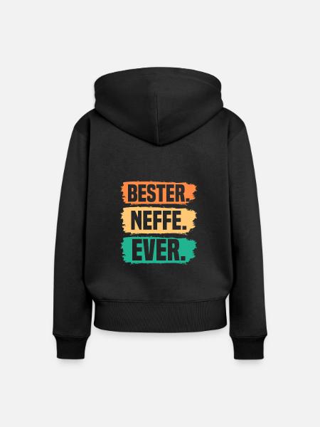 Neffe - Frauen Premium Bio Zip Hoodie - Schwarz