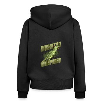 Cockatoo Whisperer, Cockatoo, Bird - Women's Premium Organic Zip Hoodie - black - Back - Julia (174cm)