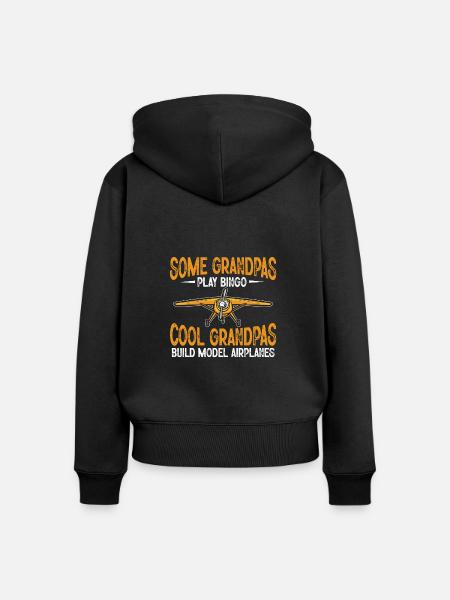 Ferngesteuertes Flugzeug Modellflugzeug - Frauen Premium Bio Zip Hoodie - Schwarz