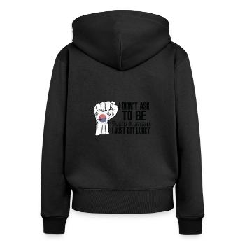 South Korean Pride South Korea Flag Grown South - Women's Premium Organic Zip Hoodie - black - Back - Julia (174cm)