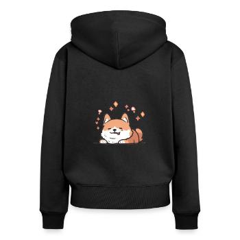Corgi Corgi Dog Cute Corgi Corgis - Women's Premium Organic Zip Hoodie - black - Back - Julia (174cm)