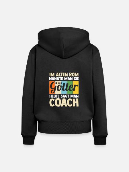 Mannschaft Trainer Und Coach - Frauen Premium Bio Zip Hoodie - Schwarz
