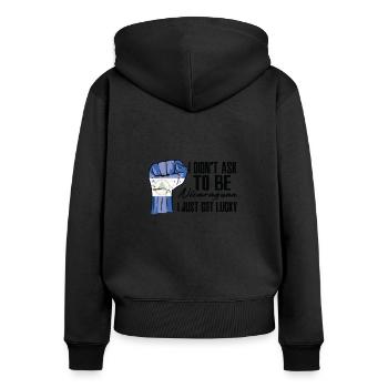 Nicaraguan Pride Nicaragua Flag Grown Nicaraguan - Women's Premium Organic Zip Hoodie - black - Back - Julia (174cm)