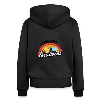Geburtstagsshirt, vorhersehbar irrationales T-Shirt, - Frauen Premium Bio Zip Hoodie - Schwarz - Hinten - Julia (174cm)