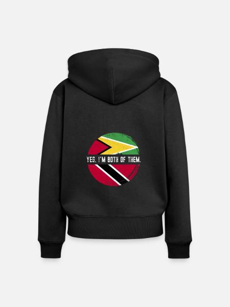 Guyana Flagge Guyanese Guyana - Frauen Premium Bio Zip Hoodie - Schwarz