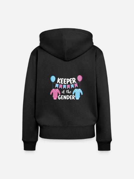 Hüter des Geschlechts - Frauen Premium Bio Zip Hoodie - Schwarz