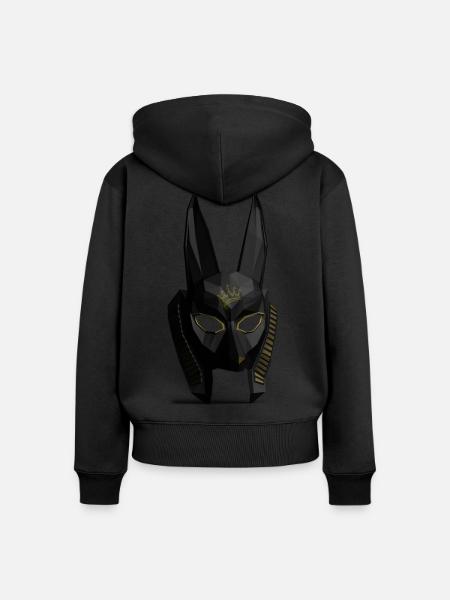 Anubis - Frauen Premium Bio Zip Hoodie - Schwarz