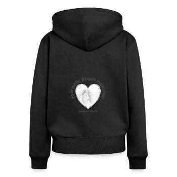 Christian Design Miracle from Heaven Psalm 139 - Women's Premium Organic Zip Hoodie - black - Back - Julia (174cm)
