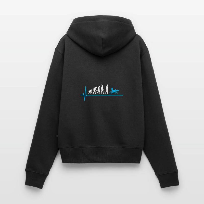 Evolution Liegerad Radfahrer Frauen Premium Bio Zip Hoodie