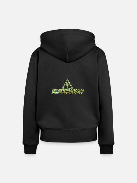 electrician - Frauen Premium Bio Zip Hoodie - Schwarz