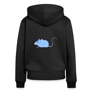 Urban - mouse - Women's Premium Organic Zip Hoodie - black - Back - Julia (174cm)