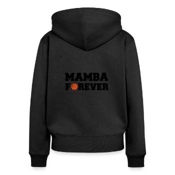 mamba pour toujours 02 - Sweat à capuche zippé Premium bio Femme - noir - Dos - Julia (174cm)