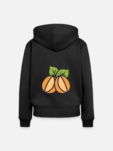 Haselnuss - Frauen Premium Bio Zip Hoodie - Schwarz