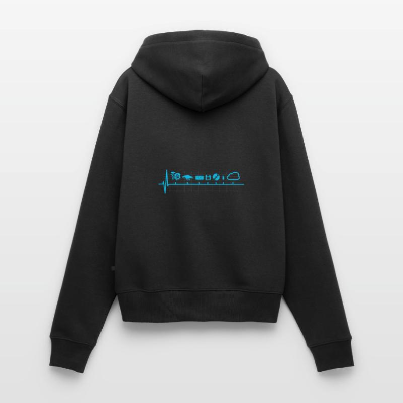 Disk Evolution Nerd Computer Women's Premium Organic Zip Hoodie