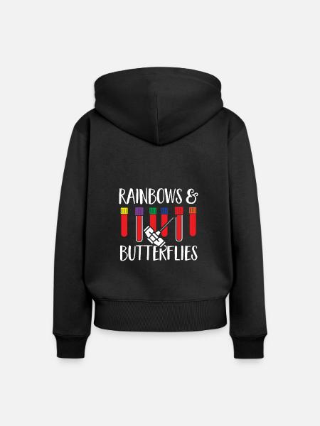 Phlebotomie Blutabnahme Blut Krankenschwester - Frauen Premium Bio Zip Hoodie - Schwarz