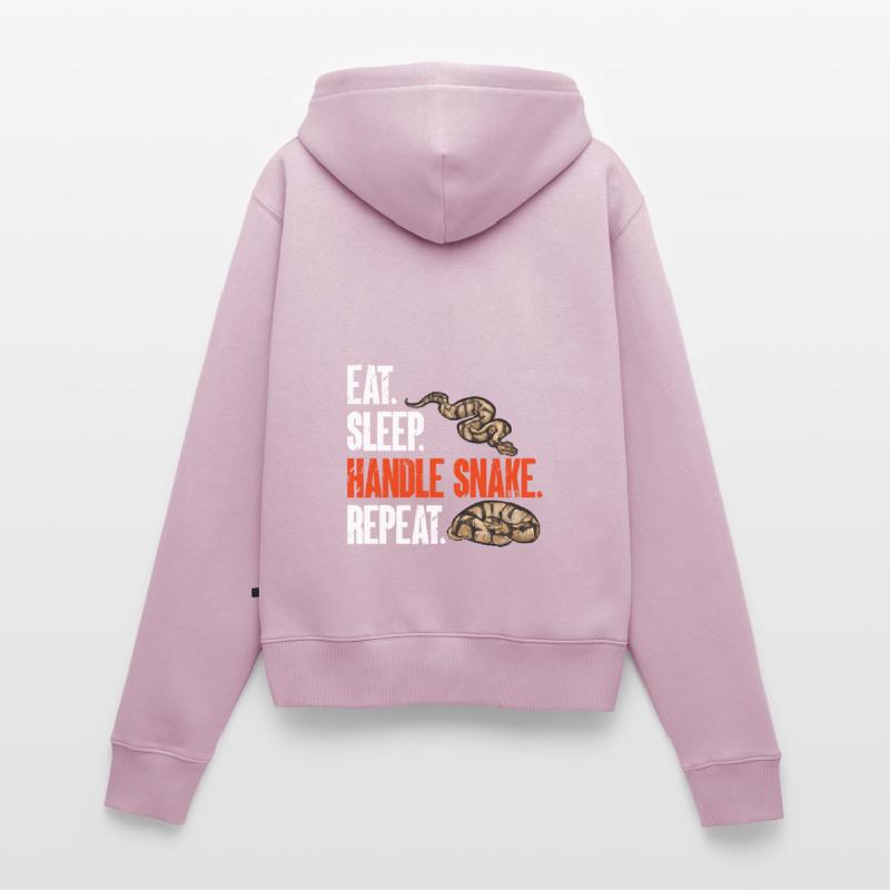 Ball Python Snake King Python Sweat à capuche zippé Premium bio Femme