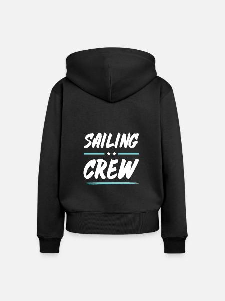 Sailing Crew - Frauen Premium Bio Zip Hoodie - Schwarz